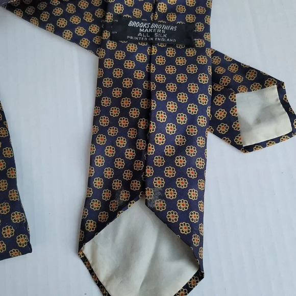 brooks brothers makers Silk tie Blue Dot Print  Made In England - Picture 2 of 6